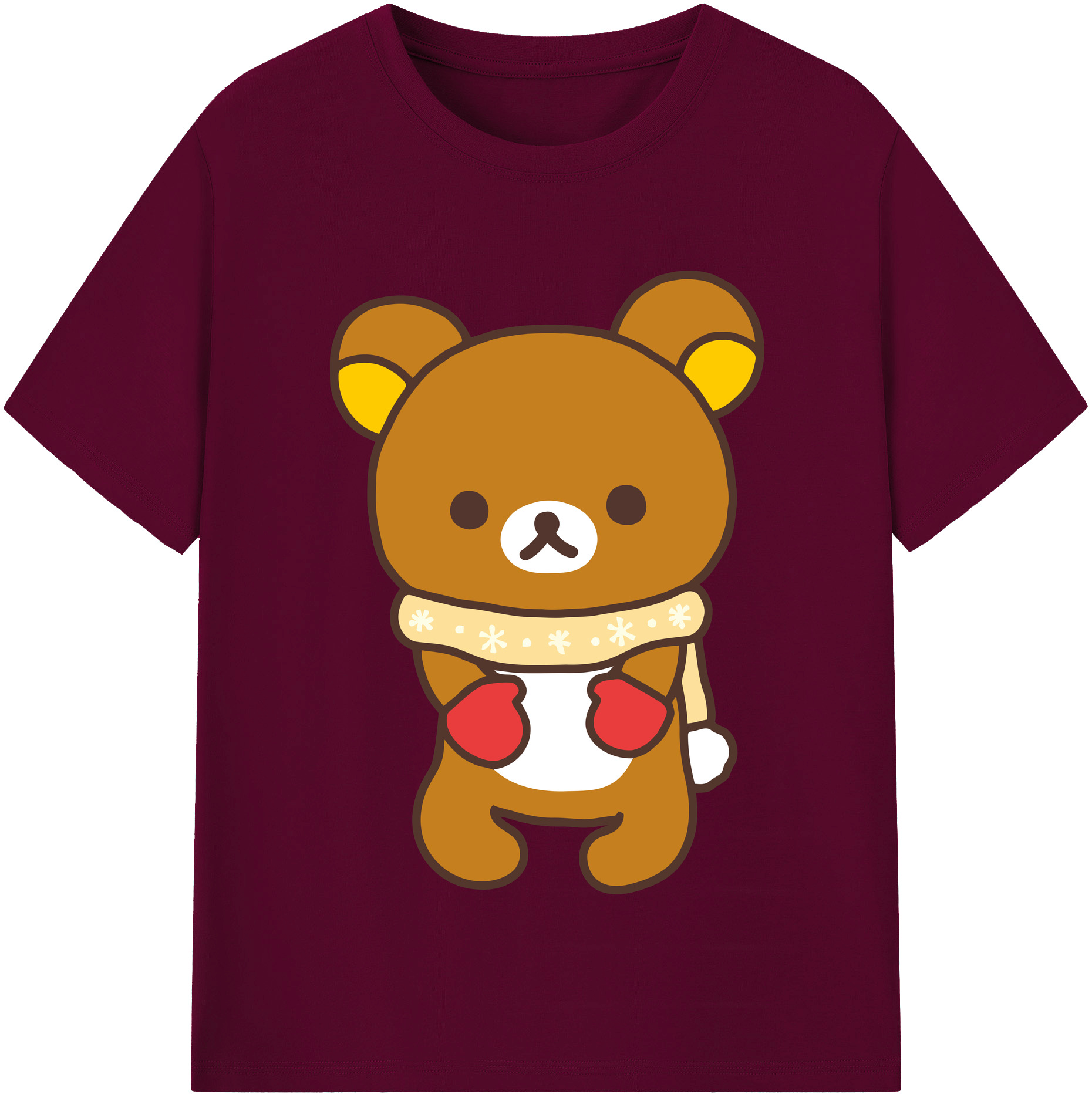 （画像用） リラックマ リラックマ キイロイトリ Rilakkuma Korilakkuma Kiiroitori レディースカジュアルプリントTシャツ（綿100％）